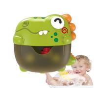 Bath Bubble Machine, Automatic Bubble Blower, Dinosaur-Themed with Music and Lights 6.89x3.35x6.3 inches, Interactive Bathroom Shower Toy Boys, Pool Party Accessory for Home Fun