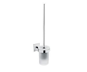 Bath + by Cosmic Duo Round - Porte-brosse WC, transparent, DUO SQUARE
