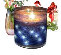 Bath Candles - 10x10cm Natural Starry Sky Scented Candles | Relaxing Home Decor With Orange Mandarin, Lemongrass Violet, Musk Patchouli Fragrance | Bulk Set For Thanksgiving Holiday Living Room