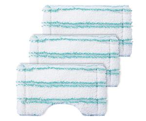 Bath Cleaner Lot de 3 housses de rechange pour balai de salle de bain Leifheit Bath Cleaner Micro Duo Telescope - Idéal pour robinetterie - Housse de balai en microfibre avec poils spéciaux - Housse