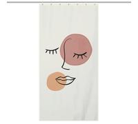 Bath CurtainRideau Douche Imperméable Opaque 35.43x70.87Inch(90x180cm) 12 Crochets Plastique + Oeillets Métal, Résistant Chaleur Stick Figure-yellow-red-T-shirt-sweatshirt