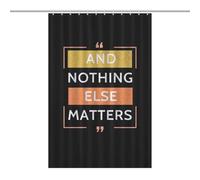 Bath CurtainRideau Douche Imperméable Opaque 46.85x70.87Inch（119x180cm） 12 Crochets Plastique + Oeillets Métal, Résistant Chaleur And Nothing Else Matters-yellow-orange-T-s