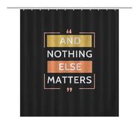 Bath CurtainRideau Douche Imperméable Opaque 64.17x70.87Inch（163x180cm） 12 Crochets Plastique + Oeillets Métal, Résistant Chaleur And Nothing Else Matters-yellow-orange-T-s