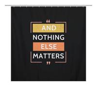 Bath CurtainRideau Douche Imperméable Opaque 69.69x70.87Inch（177x180cm） 12 Crochets Plastique + Oeillets Métal, Résistant Chaleur And Nothing Else Matters-yellow-orange-T-s