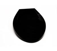 Bath Décor 2Q1E6-90 Abattant WC en plastique à fermeture lente avec charnière Vari Adjust R'N'C et matériel de montage Quik-Lok, noir