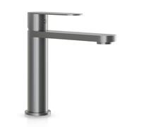 Bath Deluxe Tarnby Robinet de salle de bain - Robinet de lavabo 17,3 cm - Gris pistolet - Anti-traces de doigts et montage facile - Acier inoxydable brossé - Design danois moderne