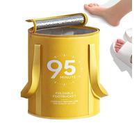 Bath du pied pliant - bassin portable avec base non glissée | Conteneur pour soins à domicile, circulation, douche, voyage, nettoyage, contrôle de la température optimisé