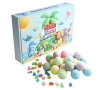 Bath Fizzer Set, Fizzy Bath Fizzers Toys, Animal Surprise Spa Balls, 24 Piece Kids Baths Ball Pack, for Shower Bathroom Home Hotel Birthday Party Use Girls Boys Kids Baths Fun Relax Treat