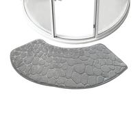 Bath Mat, Curved Floor Rug Washable Absorbent for Bathroom Decor, Soft Carpet with Non-Slip Design for Bedroom Kitchen Apartment RV Dorm Hotel Entrance Family Safety