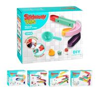 Bath Rail Toys - Water Track Slide Construction Set, Suction Bathtub Wall Activity Toy, Interactive Educational Shower Play System, Creative Flow Building Bathroom Home Fun Learning Use