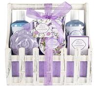 Bath Spa Panier-cadeaux Gift Set avec lavande et jasmin parfum Home Spa Spa Panier-cadeau Kits pour les femmes comprend le gel de douche de lotio