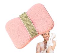 Bath Sponge Pouch - Soap Storage Scrubber Sack, Skin Polishing Body Net with Thick Weave Bubble Builder, Rinse Ready Drain Design, Ideal for Hostel Dorm Hiking Kits
