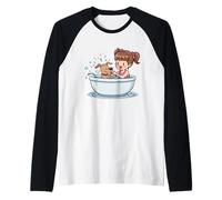 Bath Time Chaos T-Shirt Unisexe pour Homme et Femme Manche Raglan