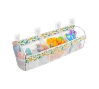 Bath Toy Storage, Large Dinosaur Organizer Bag, Walls-Hanging Mesh Basket, Quick-Dry Durable Design, Bathroom Nursery Shower Toys Holder for Toddler Kids Boys Daycare Travel Use 26.10x5.91x7.48in