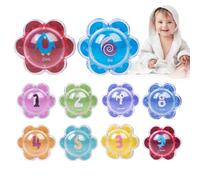 Bath Toys - 6x4.5x6cm Water Pool Learning Balls, Colorful Sensory Bathtub Floating Number Set for Preschool Shower Activities