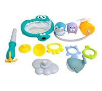 Bath Toys - Modular Multi Functional Playset, Bath Time Toys with Drainage Holes and Floating Fishing Net, Suction Cup Water Games, Portable Bathroom Toy Set, Fun Pool Accessories for Boys Girls