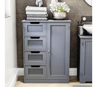 Bath Vida Armoire de sol 4 tiroirs 1 porte FSC (gris)