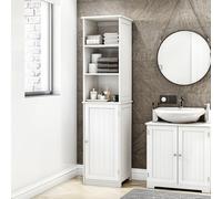 Bath Vida Armoire haute 1 porte et 2 étagères, gris (FSC 100 %) (blanc)