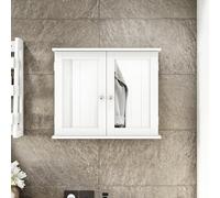 Bath Vida Armoire murale 2 portes avec miroir (FSC 100 %) (blanc)
