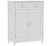 Bath Vida Meuble de Salle de Bain Priano sur Pieds avec 2 Portes et 2 tiroirs Blanc