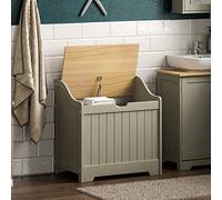 Bath Vida Priano Armoire à Linge de Salle de Bain en Bois Gris