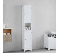 Bath Vida Priano Armoire de Salle de Bain Armoire de Rangement sur Pied en Bois Tallboy Unit, Blanc