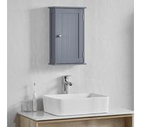 Bath Vida Priano Armoire de Salle de Bain Murale Simple avec étagère Gris, 1 Door