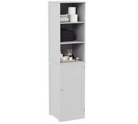 Bath Vida Priano Meuble de Salle de Bain Armoire de Rangement sur Pied, Blanc H 160 x L 40 x P 38 cm Environ.