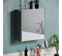 Bath Vida Tiano Armoire de Salle de Bain Double Porte Miroir en Acier Inoxydable Moderne