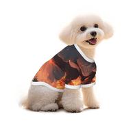 Bathing Fire Phoenix T-shirt pour chien en coton doux pour chiens de petite, moyenne et grande taille à porter au quotidien