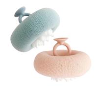 Bathing Sponges Douche Tournesols Type - Corps de 2 Pouces Peeling & Massage Sponge | 2 Pièces Balle Pelée Avec Tasse Aspiration Pour Femmes | Gym, Voyage, À La Maison, Hôtel, Plage Et