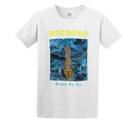 Bathory Blood on Ice Black Metal Trash T-Shirt Mens White Tees Unisex Shirt XL