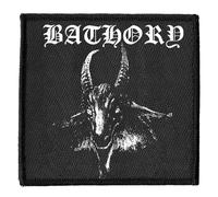 Bathory Goat Band Logo Square Sew On Patch Size One Size