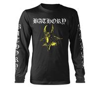 Bathory 'Goat Yellow' (Noir) T-Shirt à Manche Longue - NOUVEAU ET OFFICIEL