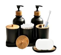 Bathroom Accessory Sets, 2 Pieces Liquid Bottles Cotton Swab Jars Sets