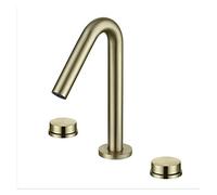 Bathroom Basin 8 inch Widespread Lavatory Mixer Brass Three Hole Tap Brush Gold Black Sink Faucet