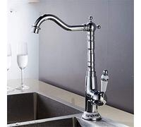 Bathroom Chrome Vintage Kitchen Sink Brass Tap Torneira Banheiro Basin Mixer Water Faucet 360 Swivel Single Handle Retro Style,Chrome