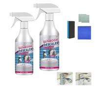 Bathroom Descaler Foam Spray, Stubborn Stains Cleaner, Household Bathroom Descaler, Limescale Remover Spray, Multipurpose Bathroom Foam Cleaner for Toilet/Glass/Sink Tub/Bath (2pcs)