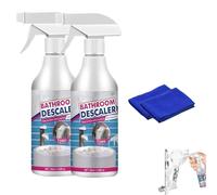 Bathroom Descaler Foam Spray, Stubborn Stains Cleaner Shower Glass Cleaners, All Purpose Cleansing Foam Spray, Bubble Cleaner foam spray, for bathroom Bathtub Toilet Shower Sink (2 PCS)