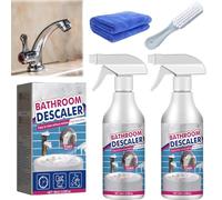 Bathroom Descaler Foam Spray,Wet and Forget Shower Cleaner,2025 New Bathroom Descaler for Toilet Bath Shower Glass Sink Cleane (2)