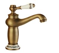 Bathroom Faucet Antique Bronze Finish Brass Basin Sink Solid Brass Faucets Single Handle Water Mixer Taps Bath Crane(Chrome)