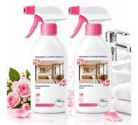 bathroom fragrance bubble cleaner spray, 16.2 fl oz (480 mL) (2 Pcs) | Foaming bathroom cleaner spray for soap scum, grime and limescale, with a fresh scent. 16.2 fl oz per bottle.