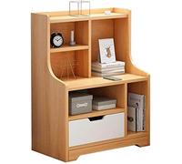 Bathroom Household Single Drawer Locker Rounded Living Room Corridor Bedroom 47.5X30X70cm Storage Box (Color : White) (Pine Color)