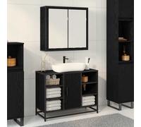 vidaXL Armoire miroir murale Chêne artisanal 65×20×60 cm Avec étagère et porte – Montage facile