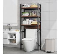 Bathroom nizer Étagère WC autoportante robuste avec pieds, idéale pour la buanderie, étagère de salle de bain peu encombrante pour les articles essentiels