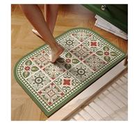 Bathroom Pad Diatom Mud Ultra Thin Soft Quick Absorbing Rubber Non-Slip Suitable for Floor, Kitchen, Family Door(Pray Green,60 * 90)