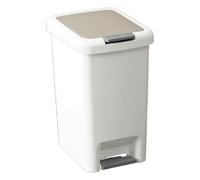 Bathroom Pedal Bin - Lid Operated Garbage Can, Silent Close Waste Bucket | Small Room Trash Can Design, Foot Press Sanitary Trash Organizer for Living Space, Bathroom Areas, Offices and Public Places
