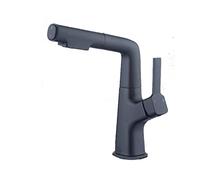 Bathroom Pull Out Faucet liftable Brass Hot and Cold Single Handle Pull-Down Mixer taps Basin faucets Sink Tap, for Bathroom,Black