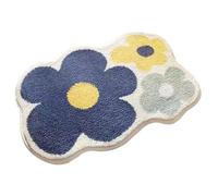 Bathroom Rug Soft ＆ Absorbent Flower Bath Mat 20x31.5'' Non Slip Cute Flower Rug Machine Washable Bath with Stitched Edge Spring Summer Room DecorBathroom