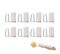 Bathroom Scale Holder, 8 Pieces Vertical Adhesive Storage Rack, 4.7x4x3.5cm Wall Mounted Weight Scale Bracket Hanger Stand For Kitchen Home Apartment Bathroom Dormitory Shower Wardrobe Bedroom Office